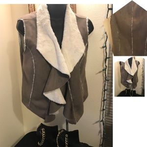 Faux leather women’s vest